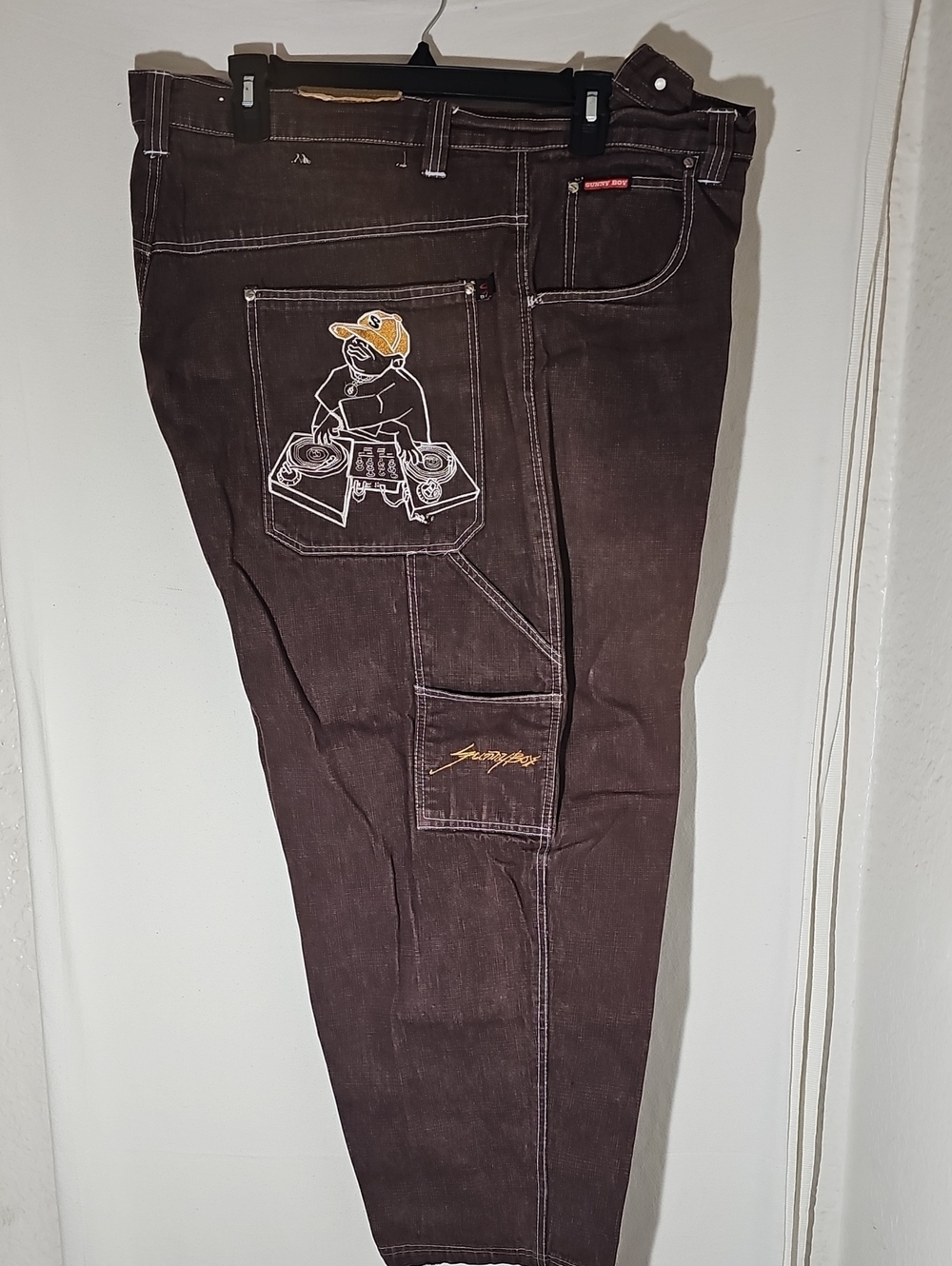 Vintage Brown Men's DJ Graphic Cargo Pants